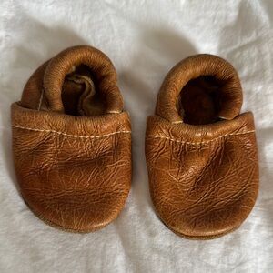 Brown Leather Baby Moccasins